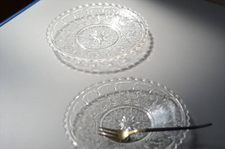 フィンランド製 Nuutajarvi Apila ガラスプレート φ16cm ヌータヤルヴィ アピラ 小皿 北欧 Oiva Toikka オイヴァトイッカ ヴィンテージ