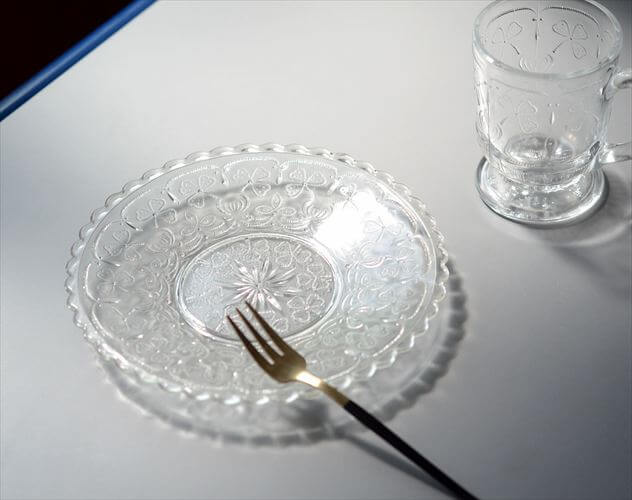 フィンランド製 Nuutajarvi Apila ガラスプレート φ16cm ヌータヤルヴィ アピラ 小皿 北欧 Oiva Toikka オイヴァトイッカ ヴィンテージ