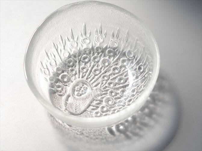 フィンランド製 Humppila 孔雀のガラスボウル 14cm Riikinkukko Peacock クジャク フンピラ 北欧 ヴィンテージ