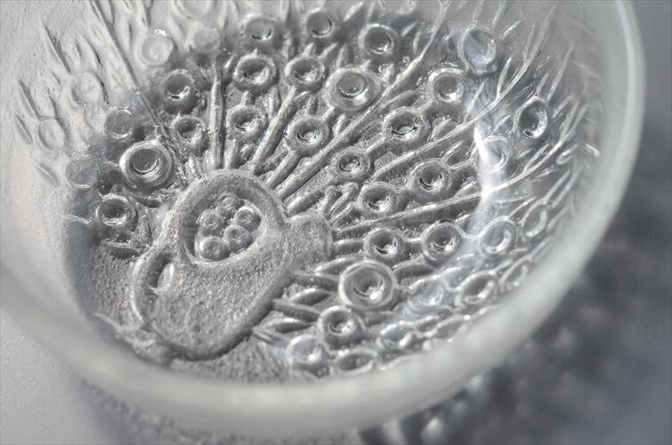 フィンランド製 Humppila 孔雀のガラスボウル 14cm Riikinkukko Peacock クジャク フンピラ 北欧 ヴィンテージ