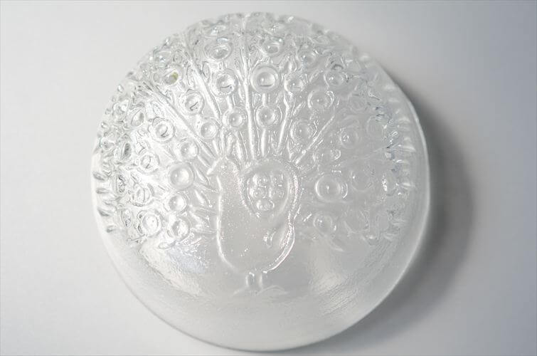 フィンランド製 Humppila 孔雀のガラスボウル 14cm Riikinkukko Peacock クジャク フンピラ 北欧 ヴィンテージ