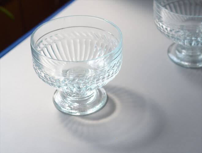 フィンランド製 Riihimaen Lasi Olga 脚付きボウル 10cm 1970年代 リーヒマエンラシ アイス デザート カップ 北欧 ヴィンテージ