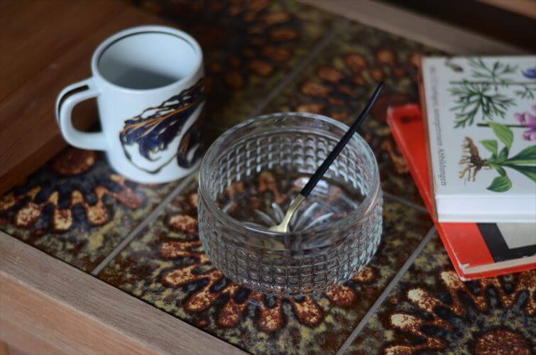 フィンランド製 Riihimaen Lasi Lappi ガラス デザートボウル 10cm 1970～90年 リーヒマエンラシ 北欧 ヴィンテージ_250708