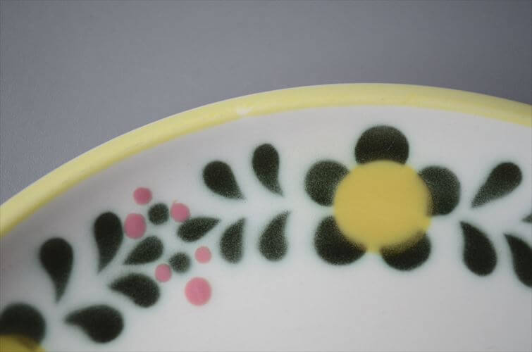 希少! ベルギー製 ヴィンテージ BOCH Menuet 20.5cm プレート ボッホ メヌエット 陶器 アンティーク 食器 ヨーロッパ_250718