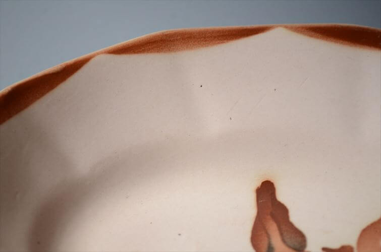 1922～65年頃 フランス製 DIGOIN SARREGUEMINES オーバルプレート ラヴィエ サルグミンヌ 陶器 アンティーク ヴィンテージ 食器 ヨーロッパ_250718