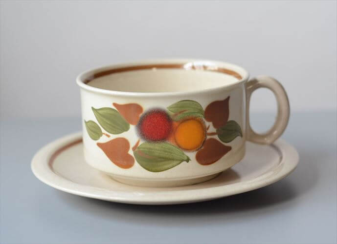 1960～70年代 ベルギー製 ヴィンテージ BOCH Bercy カップ&ソーサー ボッホ 磁器 陶器 アンティーク 食器 ヨーロッパ_250724