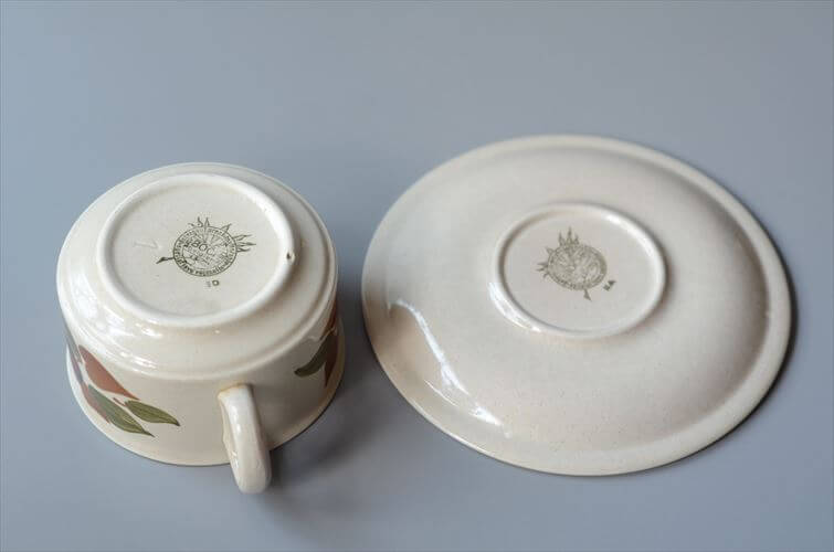 1960～70年代 ベルギー製 ヴィンテージ BOCH Bercy カップ&ソーサー ボッホ 磁器 陶器 アンティーク 食器 ヨーロッパ_250724
