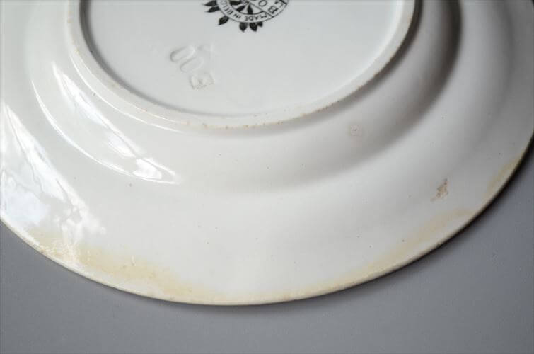 1920～30年代頃 ベルギー製 ヴィンテージ BOCH D.2082 vogel 17.5cm プレート ボッホ お皿 磁器 陶器 アンティーク 食器 ヨーロッパ_250725