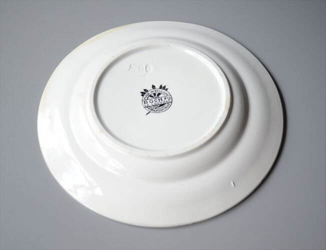 1920～30年代頃 ベルギー製 ヴィンテージ BOCH D.2082 vogel 17.5cm プレート ボッホ お皿 磁器 陶器 アンティーク 食器 ヨーロッパ_250725