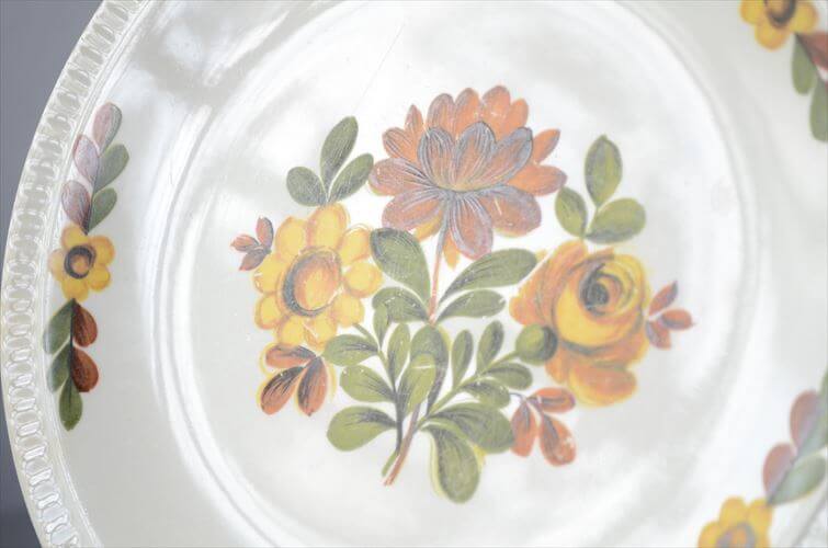 1950～60年代頃 ベルギー製 BOCH ボッホ Delta Asteriola 19cm プレート お皿 磁器 陶器 アンティーク ヴィンテージ_250731