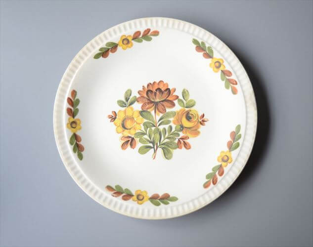 1950～60年代頃 ベルギー製 BOCH ボッホ Delta Asteriola 19cm プレート お皿 磁器 陶器 アンティーク ヴィンテージ_250731