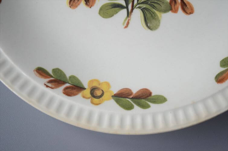 1950～60年代頃 ベルギー製 BOCH ボッホ Delta Asteriola 19cm プレート お皿 磁器 陶器 アンティーク ヴィンテージ_250731