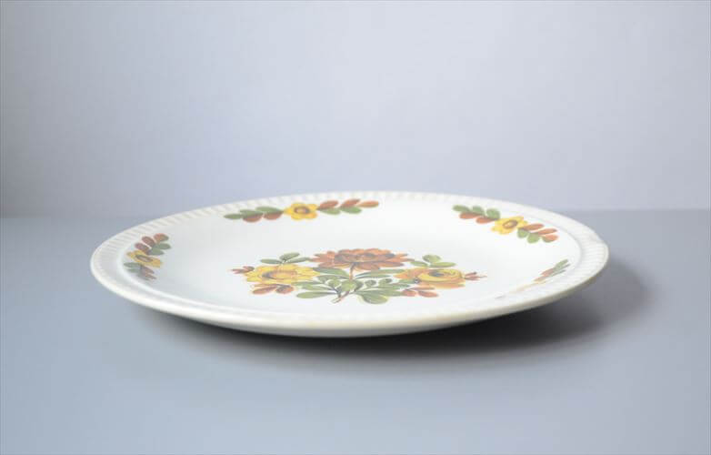 1950～60年代頃 ベルギー製 BOCH ボッホ Delta Asteriola 19cm プレート お皿 磁器 陶器 アンティーク ヴィンテージ_250731