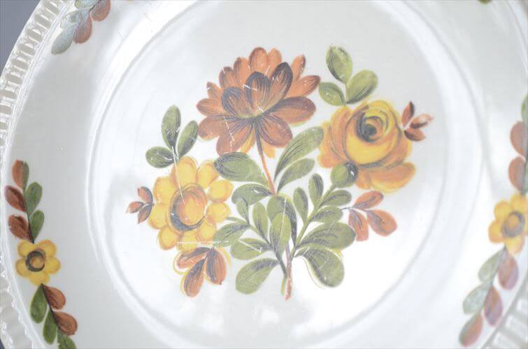 1950～60年代頃 ベルギー製 BOCH ボッホ Delta Asteriola 19cm プレート お皿 磁器 陶器 アンティーク ヴィンテージ_250731