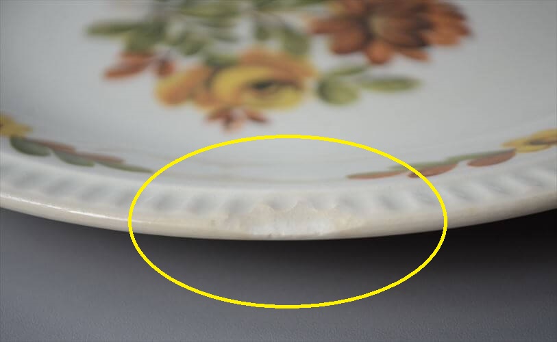 1950～60年代頃 ベルギー製 BOCH ボッホ Delta Asteriola 19cm プレート お皿 磁器 陶器 アンティーク ヴィンテージ_250731