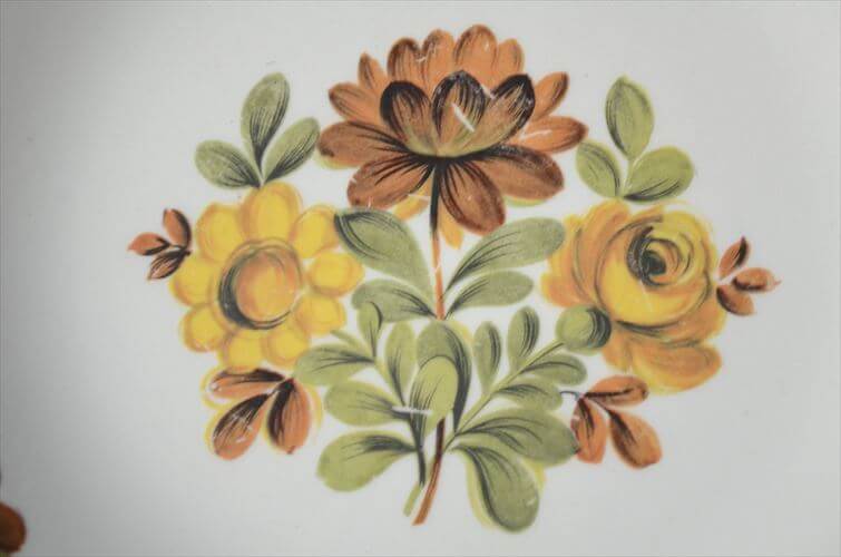 1950～60年代頃 ベルギー製 BOCH ボッホ Delta Asteriola 19cm プレート お皿 磁器 陶器 アンティーク ヴィンテージ_250731