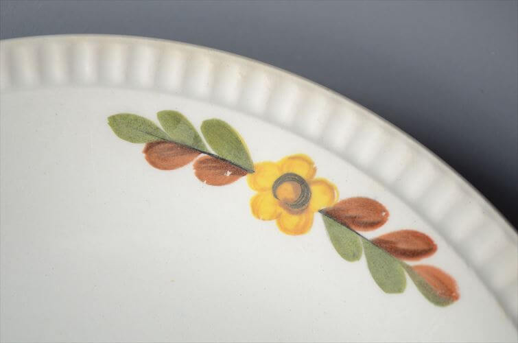 1950～60年代頃 ベルギー製 BOCH ボッホ Delta Asteriola 19cm プレート お皿 磁器 陶器 アンティーク ヴィンテージ_250731