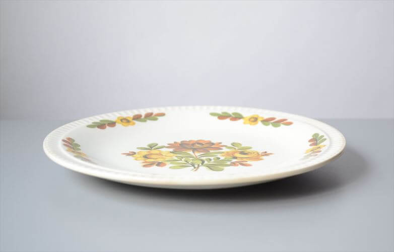 1950～60年代頃 ベルギー製 BOCH ボッホ Delta Asteriola 19cm プレート お皿 磁器 陶器 アンティーク ヴィンテージ_250731