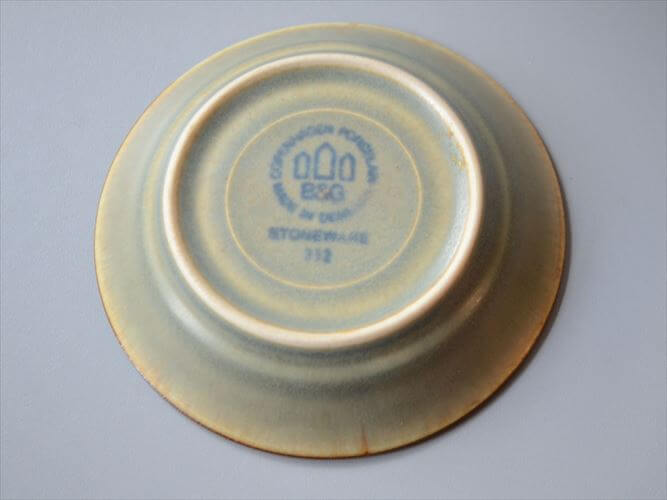 デンマーク製 クイストゴー RUNE 9.5cm 豆皿 お皿 小皿 プレート ルーン B&G J.H.Quistgaard 北欧ヴィンテージ アンティーク_250827