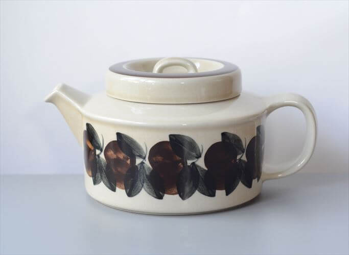 ARABIA アラビア Ruija 茶こし付き ティーポット ルイージャ 北欧食器 フィンランド 陶器 北欧 ヴィンテージ アンティーク_250902