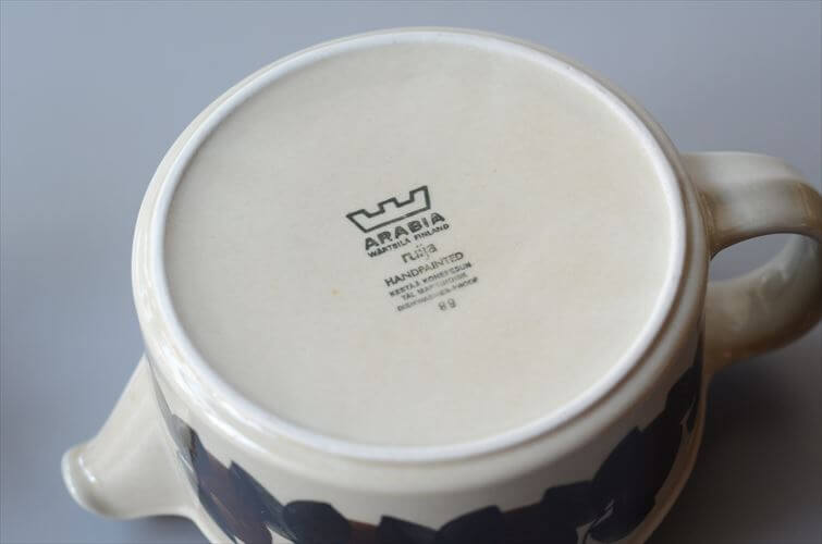 ARABIA アラビア Ruija 茶こし付き ティーポット ルイージャ 北欧食器 フィンランド 陶器 北欧 ヴィンテージ アンティーク_250902