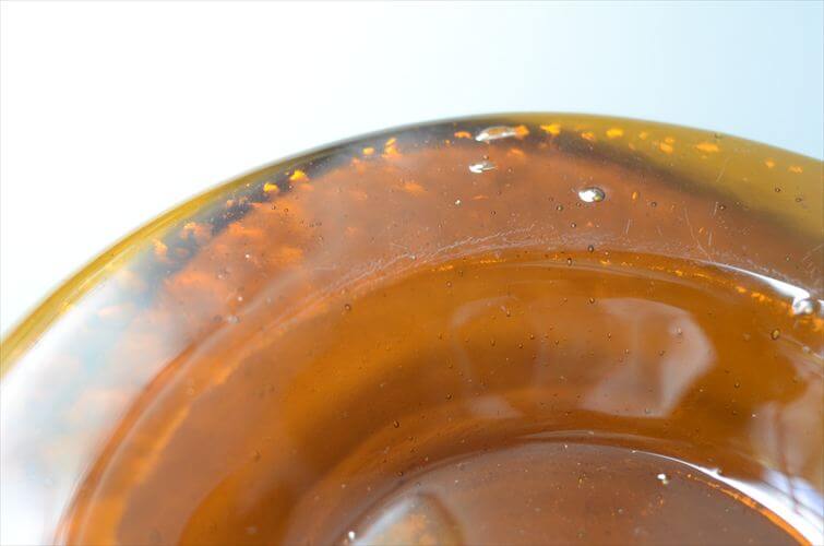 フィンランド製 Humppila Talonpoika アンバーガラス 22.5cm パスタープレート フンピラ タロンポイカ 北欧 ブラウン お皿 ヴィンテージ 