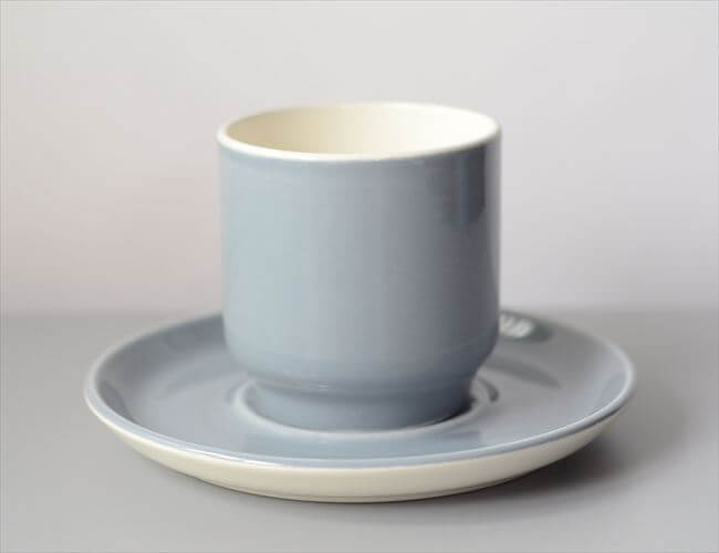訳あり 1950～70年代 ベルギー製 BOCH ボッホ Les Pastels グレー カップ&ソーサー 磁器 陶器 アンティーク ヴィンテージ_250904