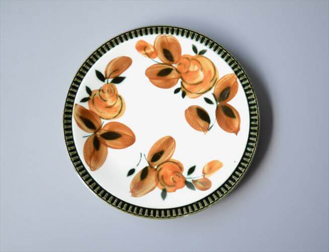 1960～70年代 ベルギー製 BOCH ボッホ Argenteuil ブラウン 19cm プレート お皿 アルジャントゥイユ 磁器 陶器 アンティーク ヴィンテージ_250908