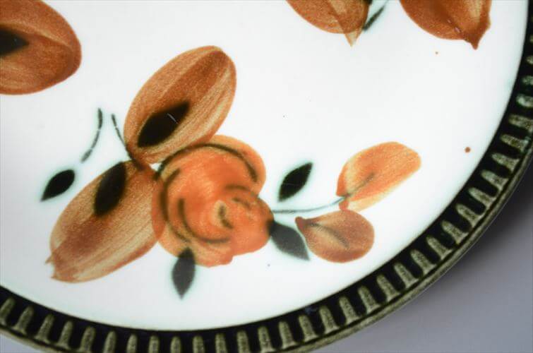 1960～70年代 ベルギー製 BOCH ボッホ Argenteuil ブラウン 19cm プレート お皿 アルジャントゥイユ 磁器 陶器 アンティーク ヴィンテージ_250908