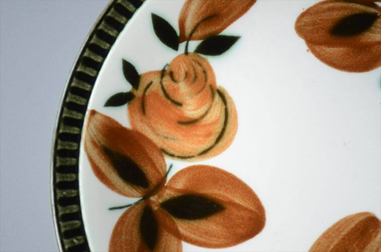 1960～70年代 ベルギー製 BOCH ボッホ Argenteuil ブラウン 19cm プレート お皿 アルジャントゥイユ 磁器 陶器 アンティーク ヴィンテージ_250908