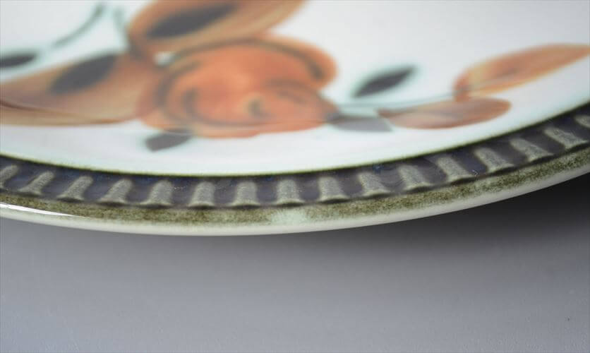 1960～70年代 ベルギー製 BOCH ボッホ Argenteuil ブラウン 19cm プレート お皿 アルジャントゥイユ 磁器 陶器 アンティーク ヴィンテージ_250908