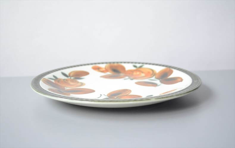 1960～70年代 ベルギー製 BOCH ボッホ Argenteuil ブラウン 19cm プレート お皿 アルジャントゥイユ 磁器 陶器 アンティーク ヴィンテージ_250908