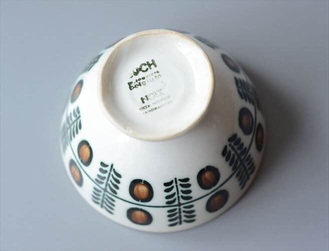 1960～70年代 ベルギー製 ヴィンテージ BOCH NOIX カフェオレボウル ボッホ ノア 磁器 陶器 アンティーク 食器 ヨーロッパ_250909