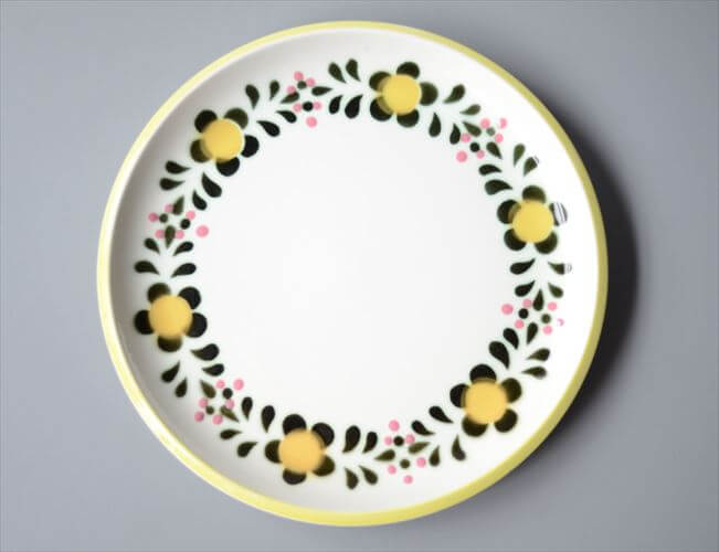 希少! ベルギー製 ヴィンテージ BOCH Menuet 24cm プレート 大皿 ボッホ メヌエット 陶器 アンティーク 食器 ヨーロッパ_250910