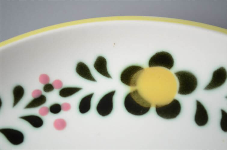 希少! ベルギー製 ヴィンテージ BOCH Menuet 24cm プレート 大皿 ボッホ メヌエット 陶器 アンティーク 食器 ヨーロッパ_250910