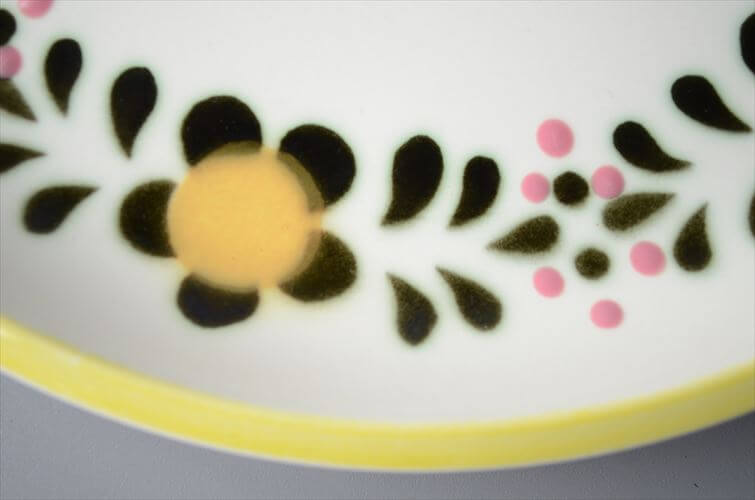 希少! ベルギー製 ヴィンテージ BOCH Menuet 24cm プレート 大皿 ボッホ メヌエット 陶器 アンティーク 食器 ヨーロッパ_250910