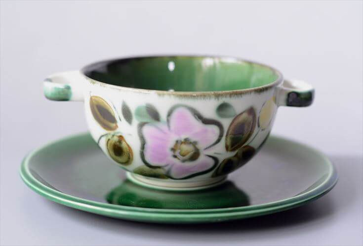 1960～70年代 ベルギー製 BOCH In the mood スープカップ&ソーサー ボッホ 陶器 アンティーク ヴィンテージ_250918