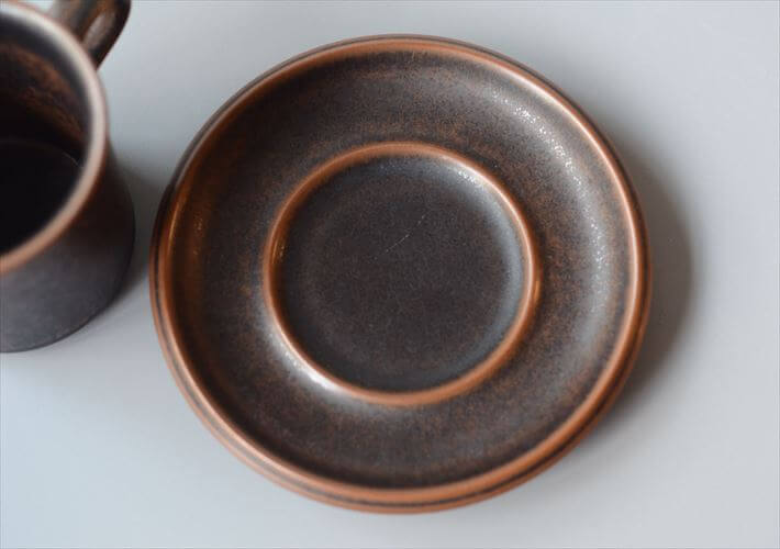 ARABIA アラビア ルスカ カップ＆ソーサー Ruska 7.5cm高 小サイズ 北欧食器 フィンランド 陶器 北欧 ヴィンテージ アンティーク_250922