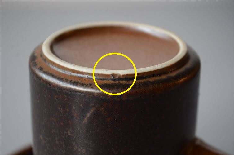 ARABIA アラビア ルスカ カップ＆ソーサー Ruska 7.5cm高 小サイズ 北欧食器 フィンランド 陶器 北欧 ヴィンテージ アンティーク_250922