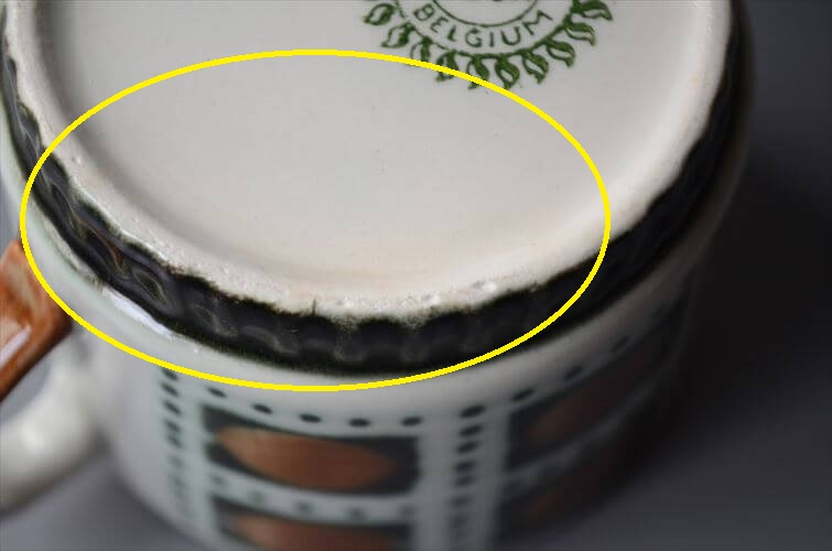 1960年代頃 ベルギー製 BOCH ボッホ Bernadette カップ ベルナデッタ 磁器 陶器 アンティーク 食器 ヨーロッパ ヴィンテージ_251002