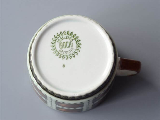 1960年代頃 ベルギー製 BOCH ボッホ Bernadette カップ ベルナデッタ 磁器 陶器 アンティーク 食器 ヨーロッパ ヴィンテージ_251002