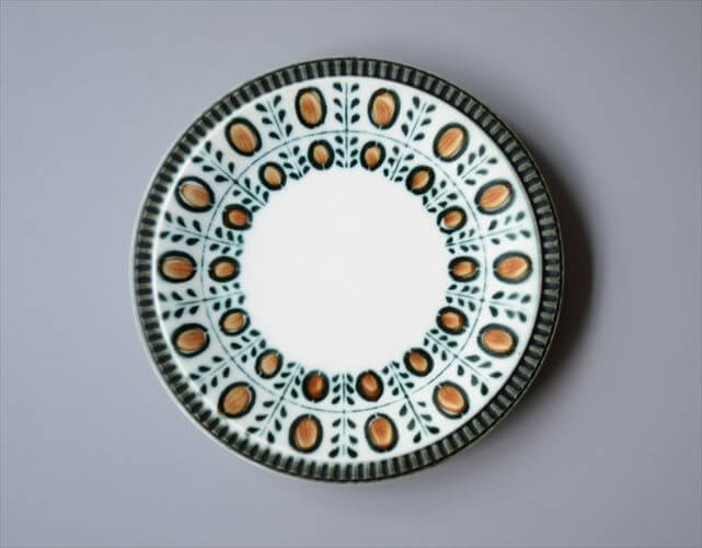 1960～70年代 ベルギー製 ヴィンテージ BOCH NOIX 19cm プレート ボッホ ノア お皿 磁器 陶器 アンティーク 食器 ヨーロッパ_251008