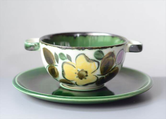 1960～70年代 ベルギー製 BOCH In the mood スープカップ&ソーサー ボッホ 陶器 アンティーク ヴィンテージ_251015