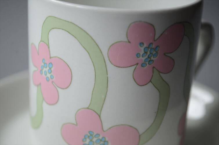 希少！Arabia Villiruusu カップ＆ソーサー アラビア ヴィリルース 北欧 フィンランド ヴィンテージ アンティーク_251021