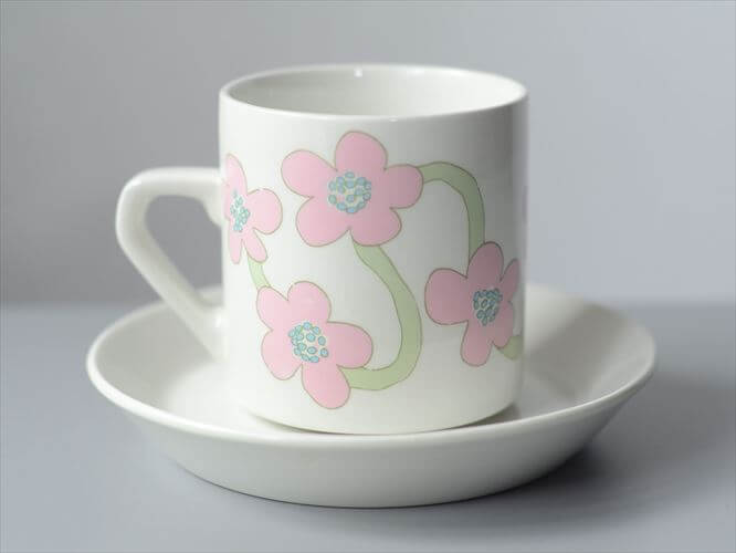 希少！Arabia Villiruusu カップ＆ソーサー アラビア ヴィリルース 北欧 フィンランド ヴィンテージ アンティーク_251021