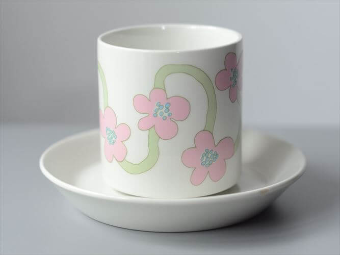 希少！Arabia Villiruusu カップ＆ソーサー アラビア ヴィリルース 北欧 フィンランド ヴィンテージ アンティーク_251021