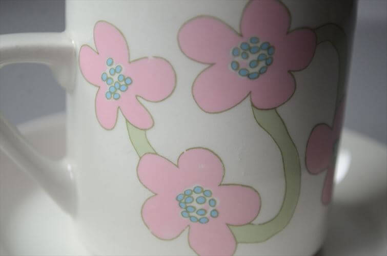 希少！Arabia Villiruusu カップ＆ソーサー アラビア ヴィリルース 北欧 フィンランド ヴィンテージ アンティーク_251021