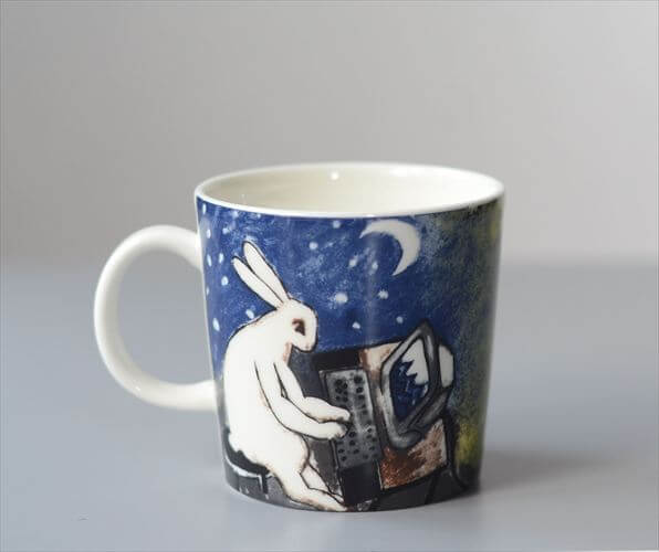 ARABIA Helja Liukko-Sundstrom 2000年 Computer Bunny マグカップ アラビア ヘルヤ PCバニー ウサギ フィンランド 北欧 ヴィンテージ