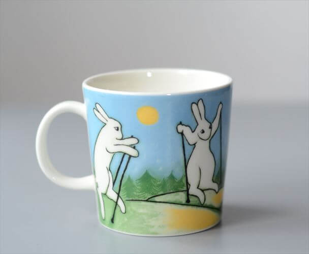 ARABIA Helja Liukko-Sundstrom Nordic Walking Bunny マグカップ アラビア ヘルヤ ノルディックバニー ウサギ 北欧 ヴィンテージ