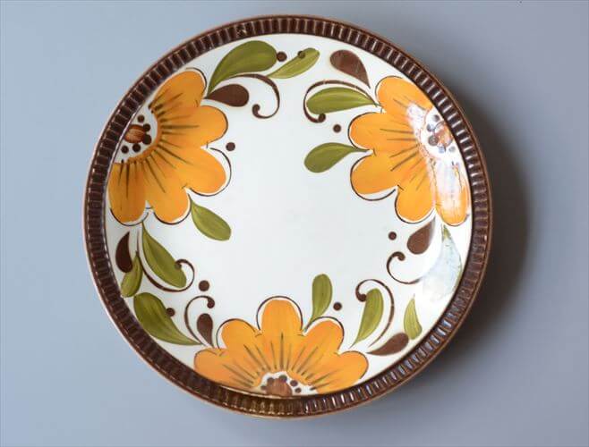 1960～70年代 ベルギー製 ヴィンテージ BOCH PARADISO 22.5cm プレート ボッホ パラディソ お皿 磁器 陶器 アンティーク 食器 ヨーロッパ_251029